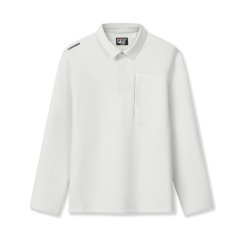 

FILA Белая мужская поло Steam Gray с воротником-поло, умеренно прямой крой, Белый, FILA Белая мужская поло Steam Gray с воротником-поло, умеренно прямой крой