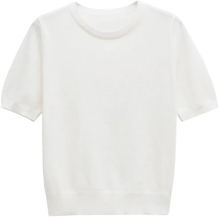 

Женская базовая футболка с круглым вырезом и коротким рукавом