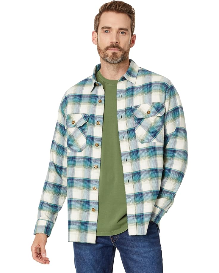 

Рубашка Pendleton Burnside Shirt, цвет Cream/Green/Blue Plaid