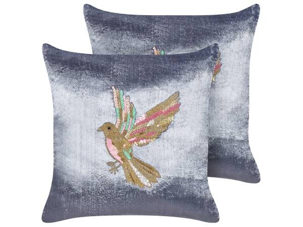 

Подушка Beliani 2 шт RUELLIA, 45x45x45 см цвет grau/multicolor