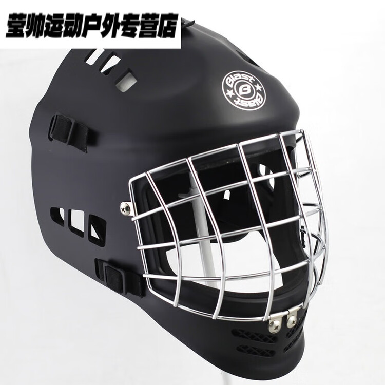 

He Jiagong Бейсбольный шлем для кетчера, хоккейный вратарский шлем для катания на роликах, матовый черный с серебряной буквой B