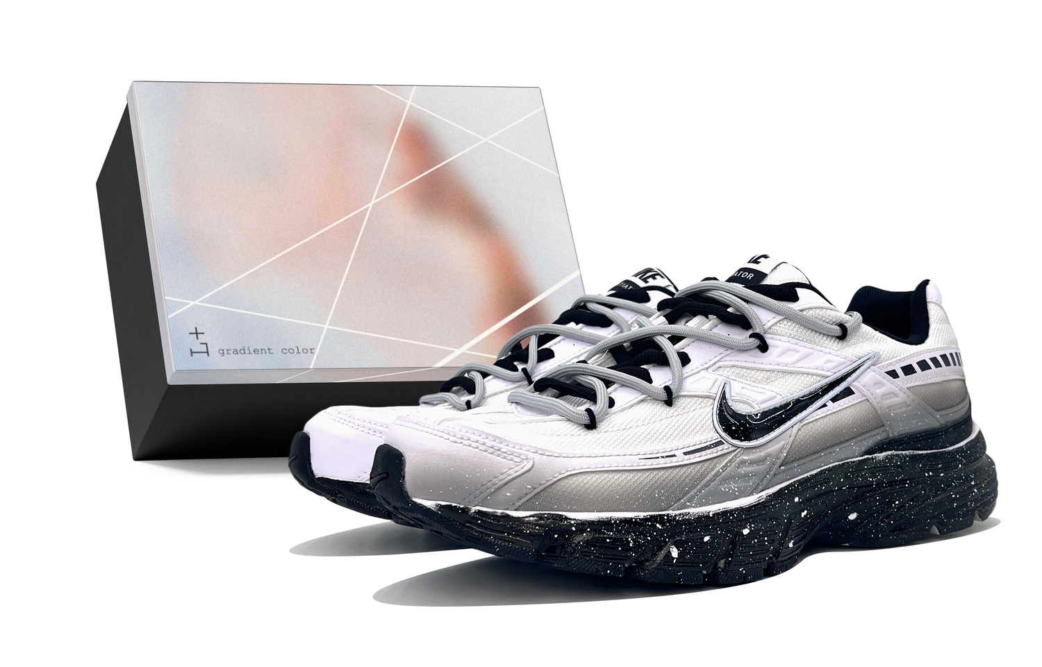 

Nike Инициатор Лоу Топ Беговые Кроссовки Мужские Белый Черный - Белый Черный (Коробка), цвет White Black (Box)