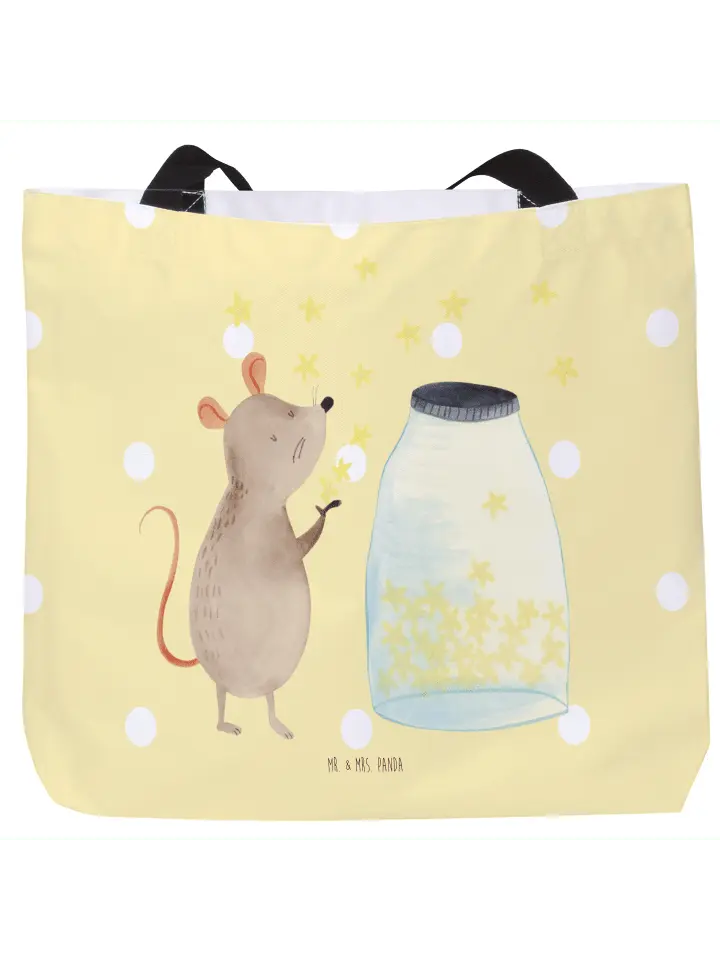

Шоппер Mr. & Mrs. Panda, желтый пастельный
