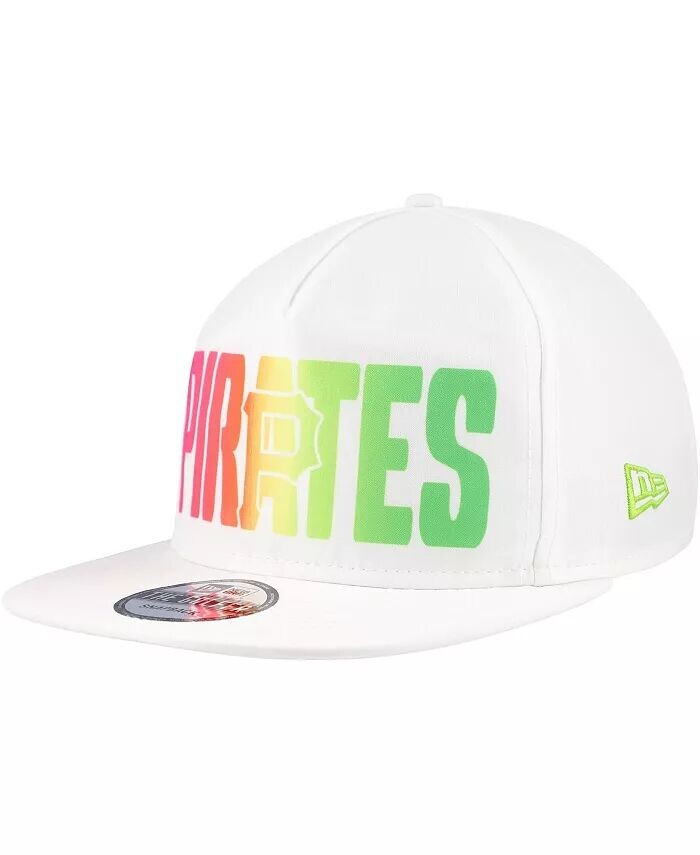 

Мужская белая кепка для гольфиста Pittsburgh Pirates Spring Spectrum Snapback New Era, белый