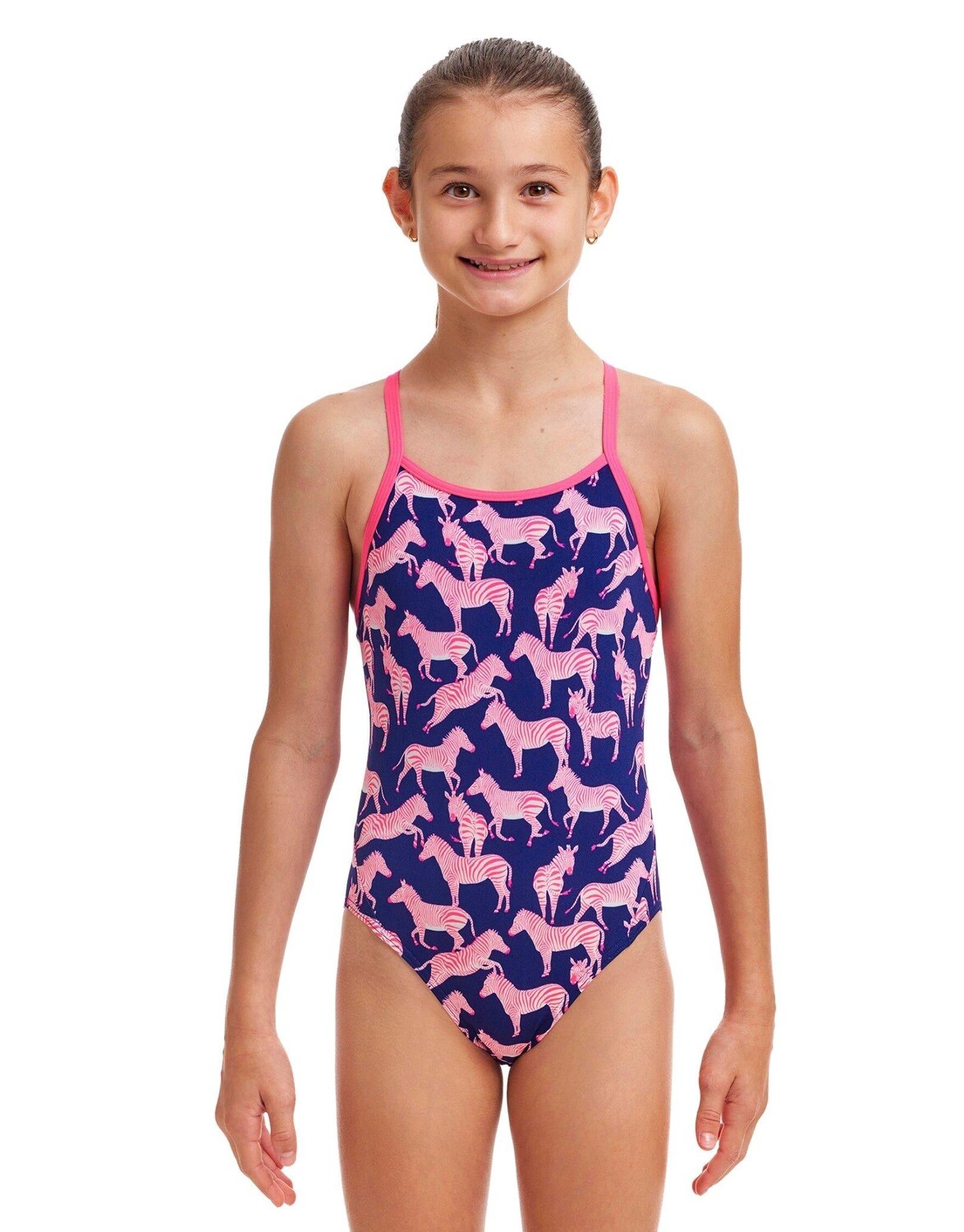 

Купальник Sweet Stripes с ромбовидной спинкой - Темно-синий/Розовый Funkita, синий