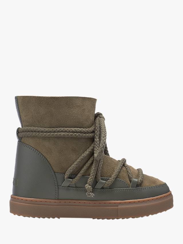 Классические кожаные кроссовки-ботинки INUIKII, Olive Green