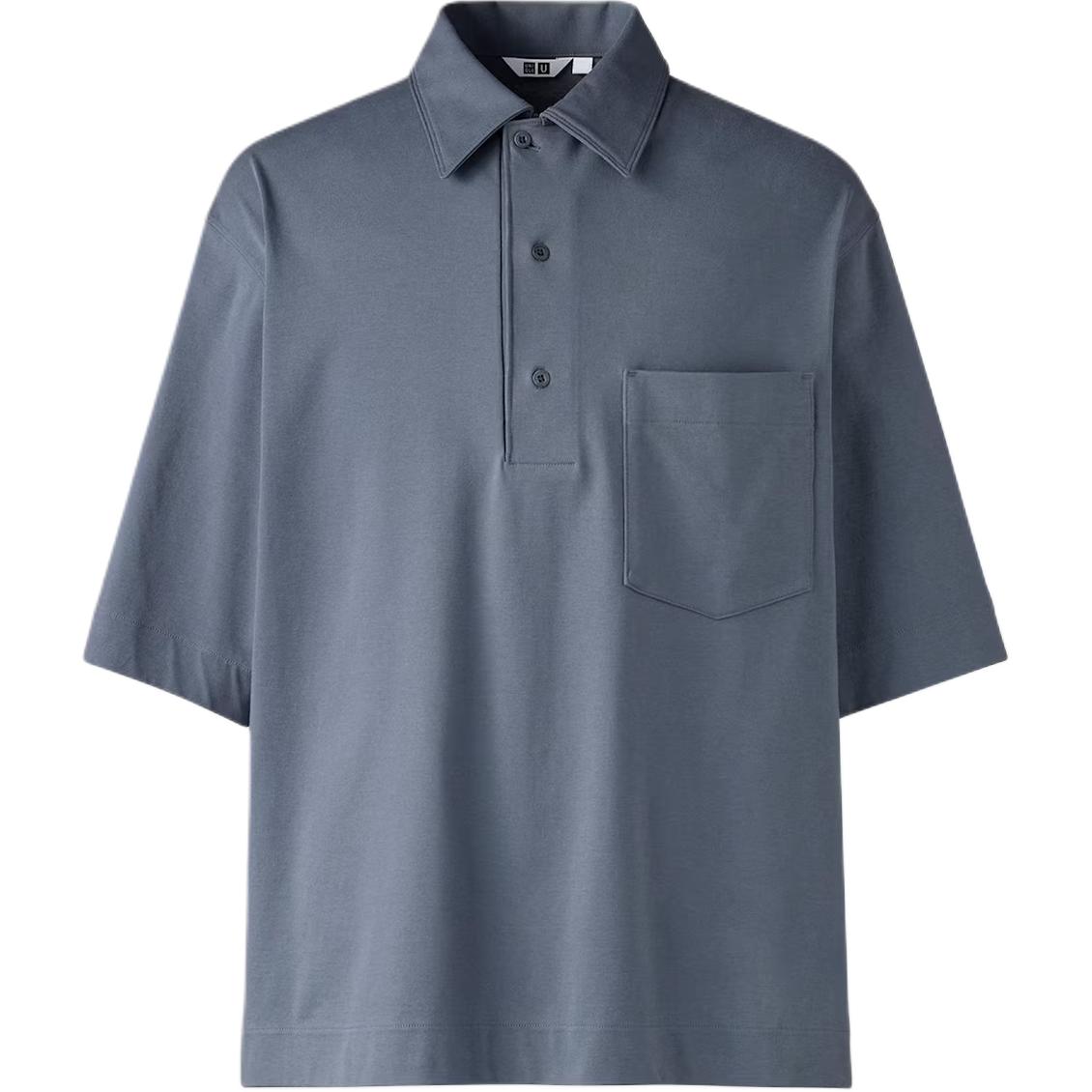 

Поло U Collection SS25 мужское серое UNIQLO, серый