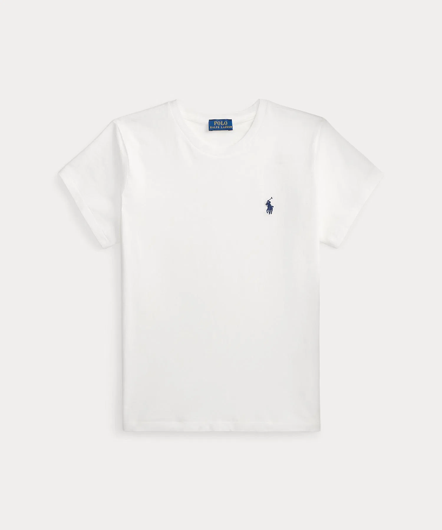 Женская хлопковая футболка POLO RALPH LAUREN с вышивкой, белая — фото 2