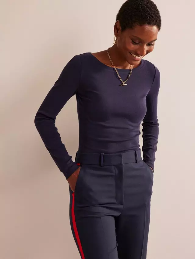 

Топ Boden Essential Boat-Neck Jersey, темно-синий