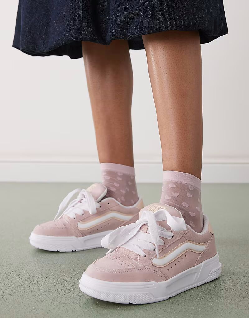 Кроссовки Vans Hylane из массивной замши светло-розового цвета