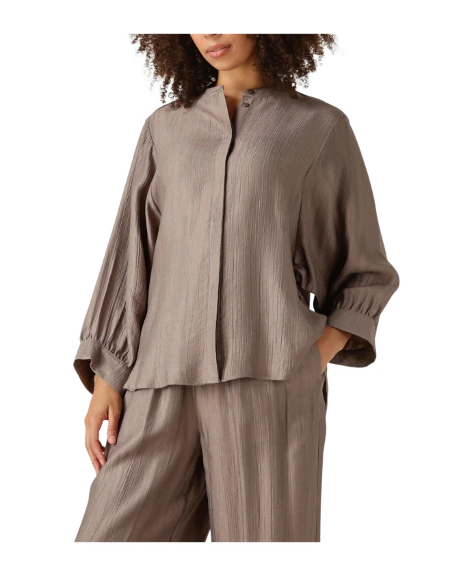 

Блузка Chris цвета таупе для стильного комфорта Knit-Ted, серый