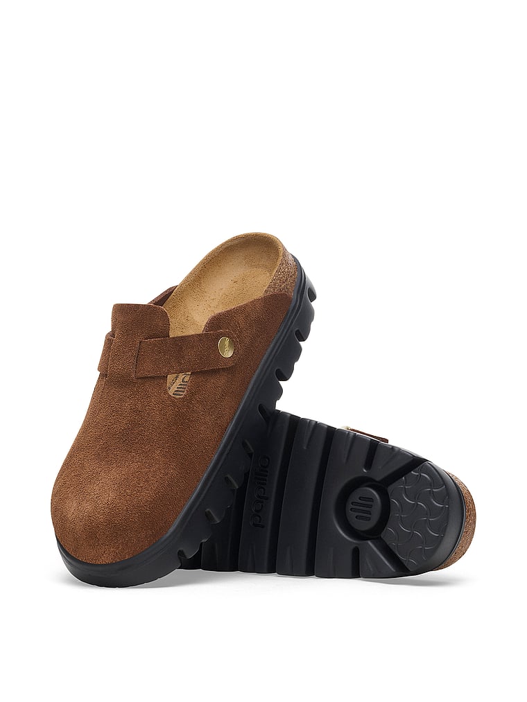 Бостонские массивные сабо Birkenstock, цвет dark tea — фото 3
