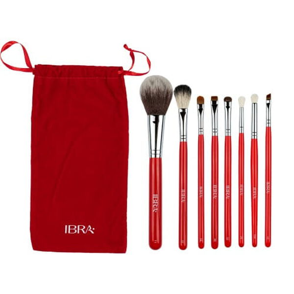 

Набор: кисти для макияжа, 8 шт. Ibra Makeup Red
