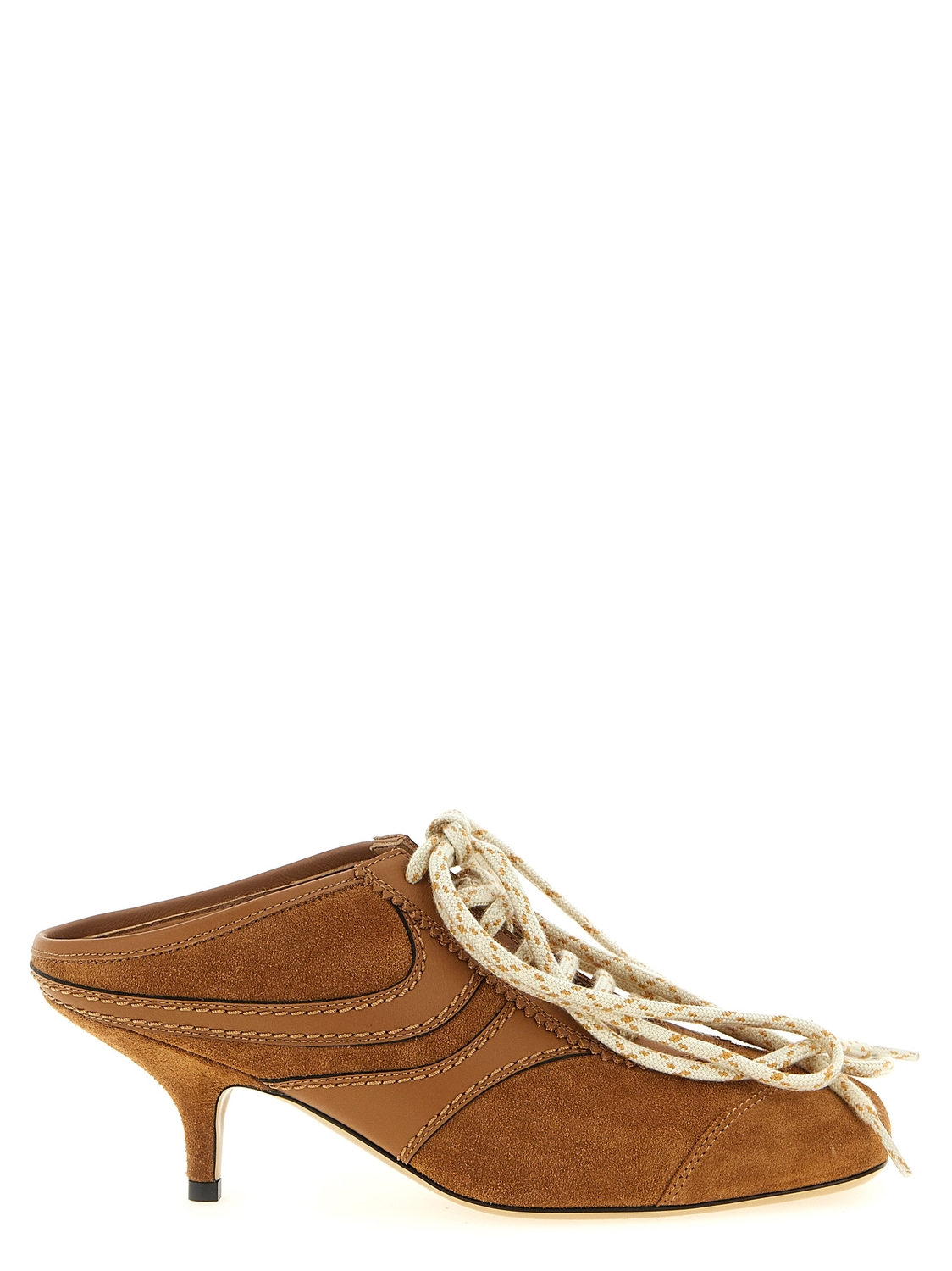 Кроссовки из замши на каблуке DRIES VAN NOTEN, коричневый