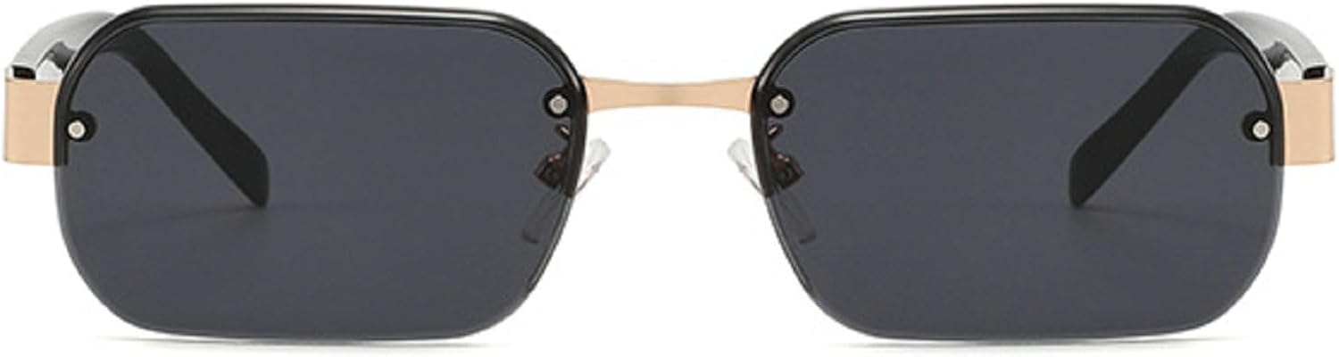 

Солнцезащитные очки ретро прямоугольной формы для женщин. Модные маленькие прямоугольные солнцезащитные очки в винтажном стиле. Тонкие узкие квадратные очки mincl, Black