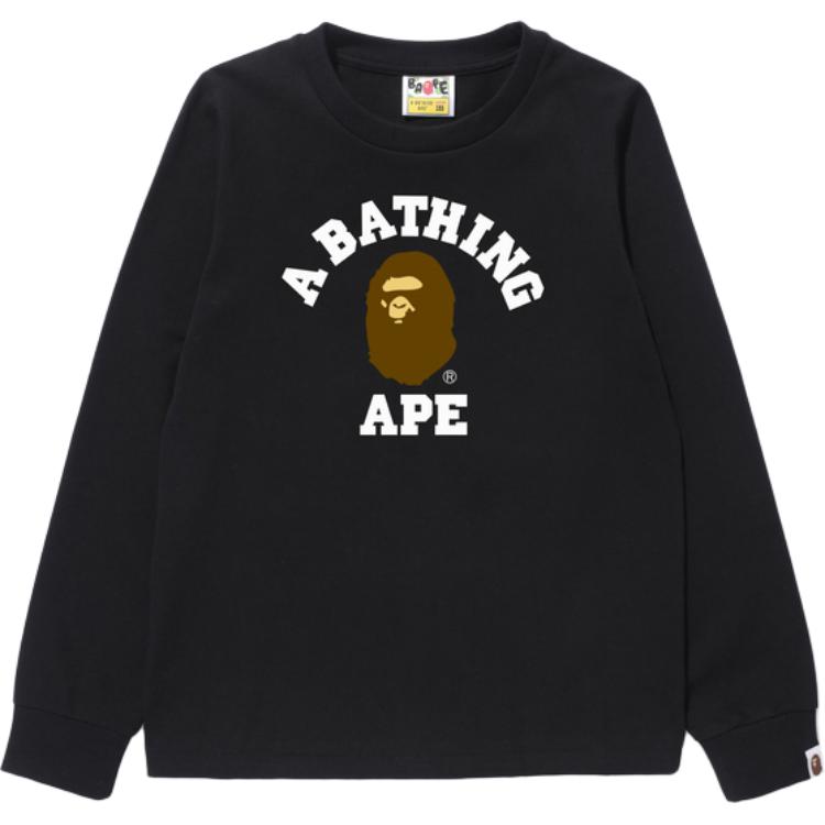 

Bape Kids черная футболка с 3D принтом White A BATHING APE, черный