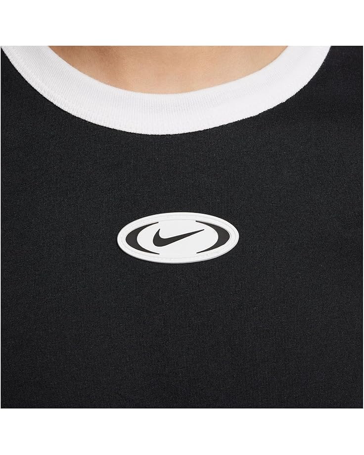 Футболка Nike Kids Sportswear Cropped T-shirt, черный — фото 3