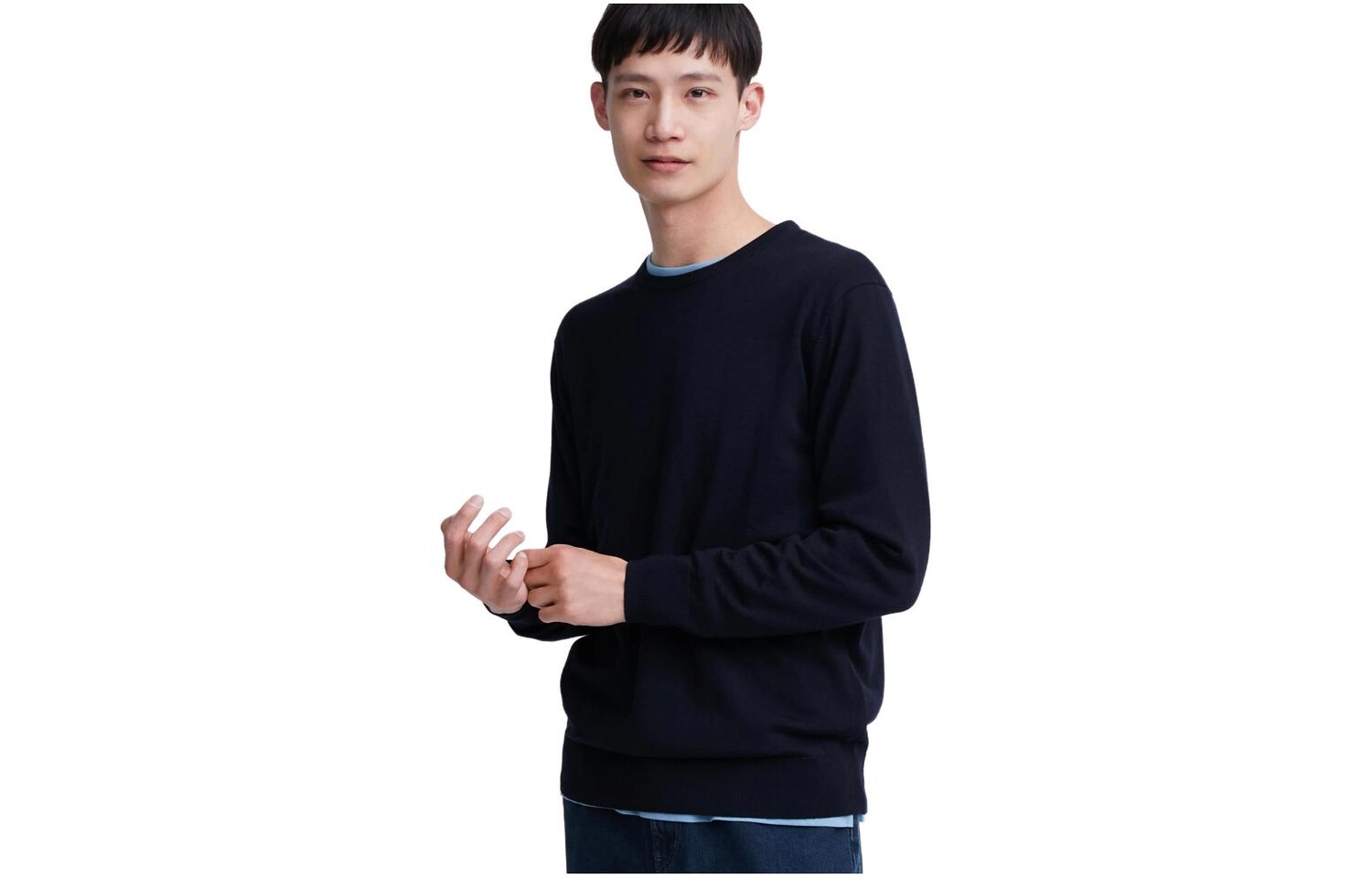 

Свитер унисекс темно-синий Uniqlo, темно-синий