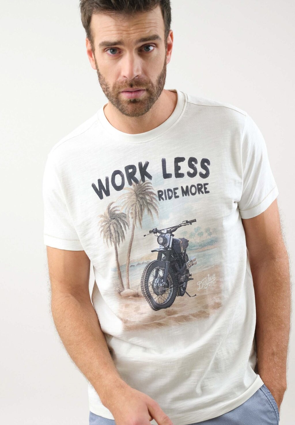 

Футболка с принтом WORKLESS Deeluxe Original, белый