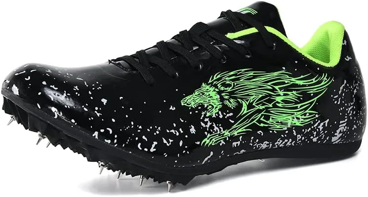 

Легкая атлетика Шиповая обувь из сетки Дышащие легкие прочные кроссовки Легкие кроссовки для мальчиков и мужчин TauLene, черный