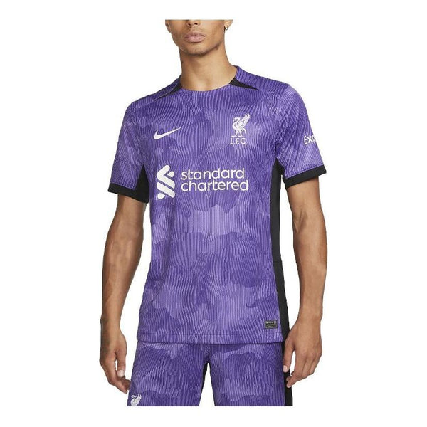 

Футболка dri fit liverpool fc 23 24 стадион третья футбольная майка Nike, фиолетовый