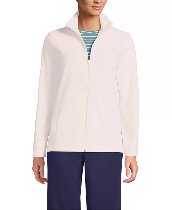 

Женская флисовая куртка Anyweather с полной застежкой-молнией Lands' End, белый