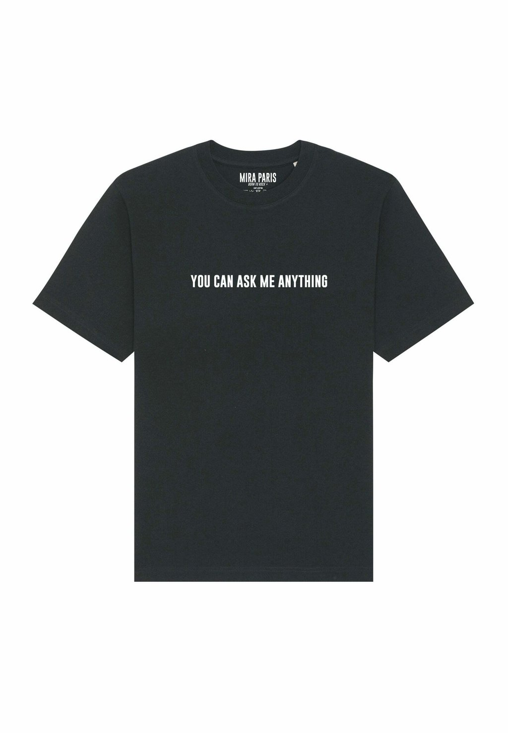

Футболка с принтом YOU CAN ASK ME ANYTHING UNISEX HEAVYWEIGHT Mira Paris, черный