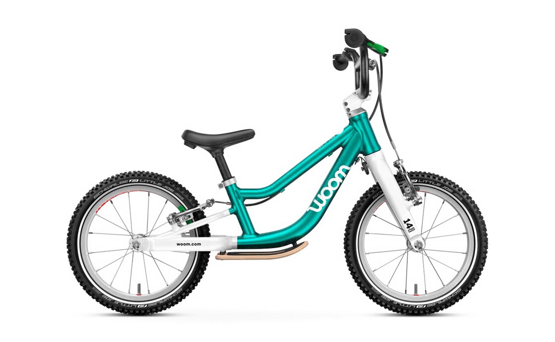 

Детский велосипед WOOM GO 1+ - 14 дюймов - 2025, цвет Türkis|metallic turquoise
