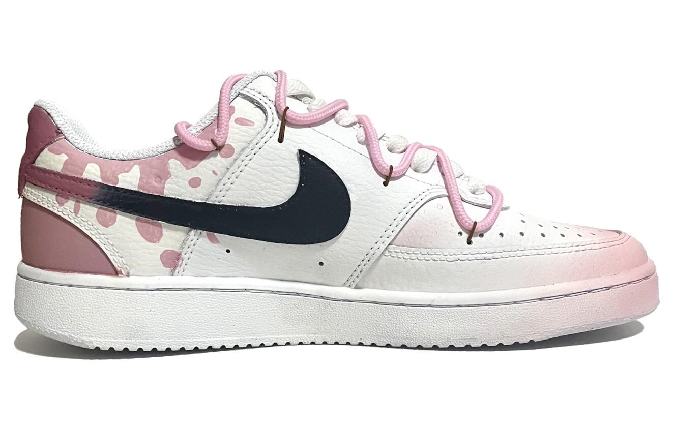 Женские кроссовки для скейтбординга Nike Court Vision 1, White/Pink — фото 3