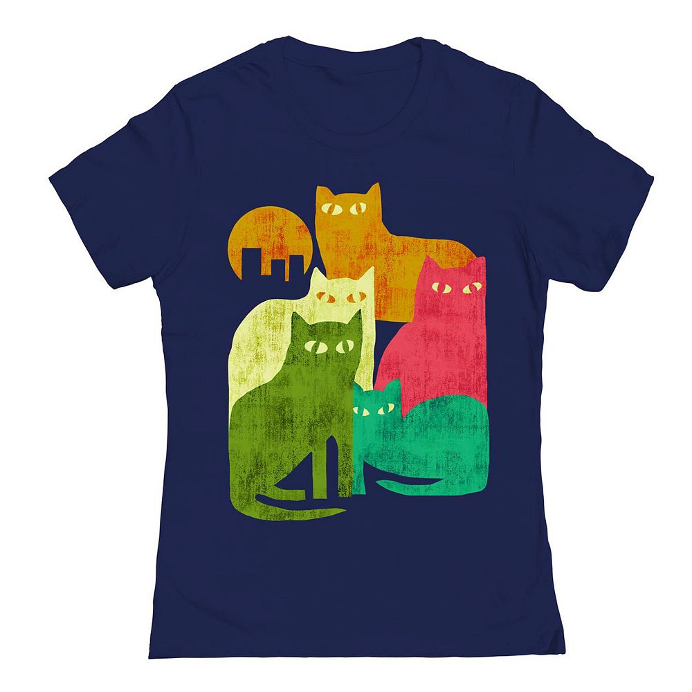 

Футболка Junior's City Cats с рисунком COLAB89 by Threadless, темно-синий