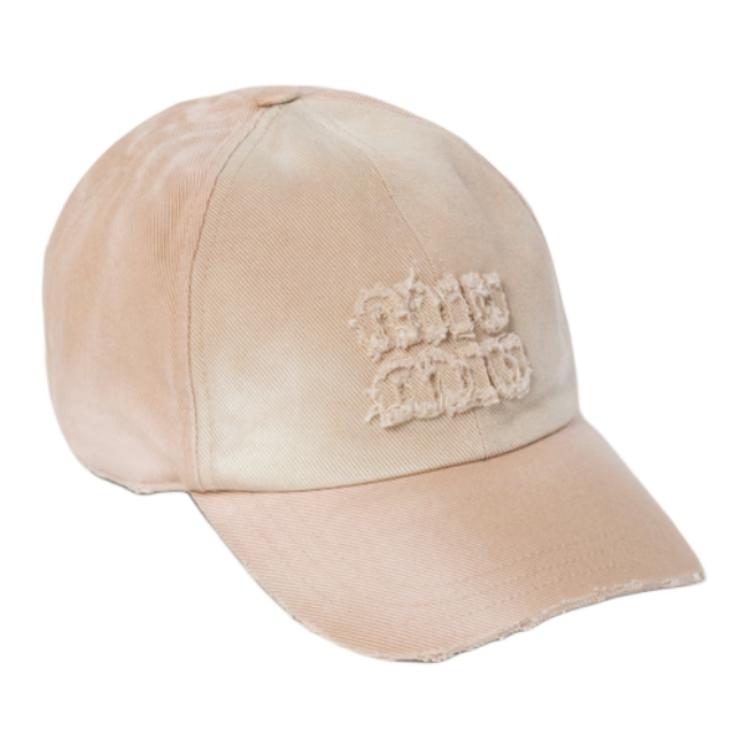 

MIU MIU Джинсовая бейсболка женская бежевая, Beige