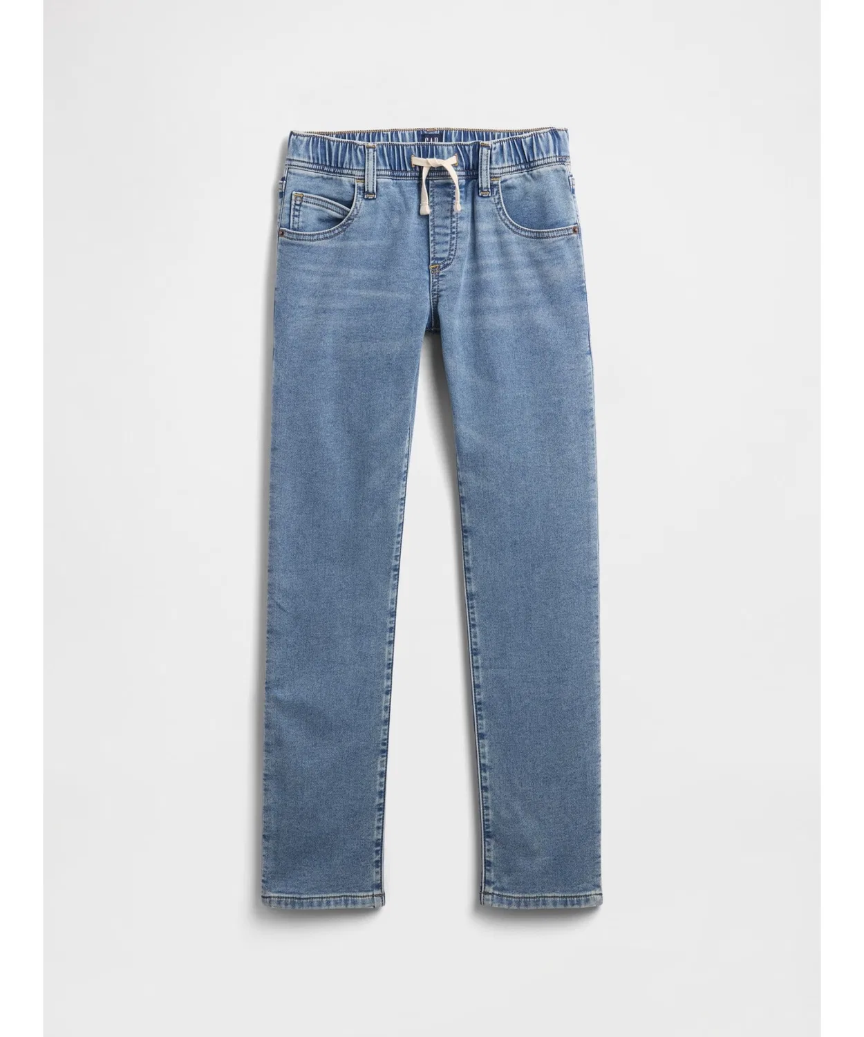 Детские джоггеры из денима Gap Slim с эффектом потертостей, индиго