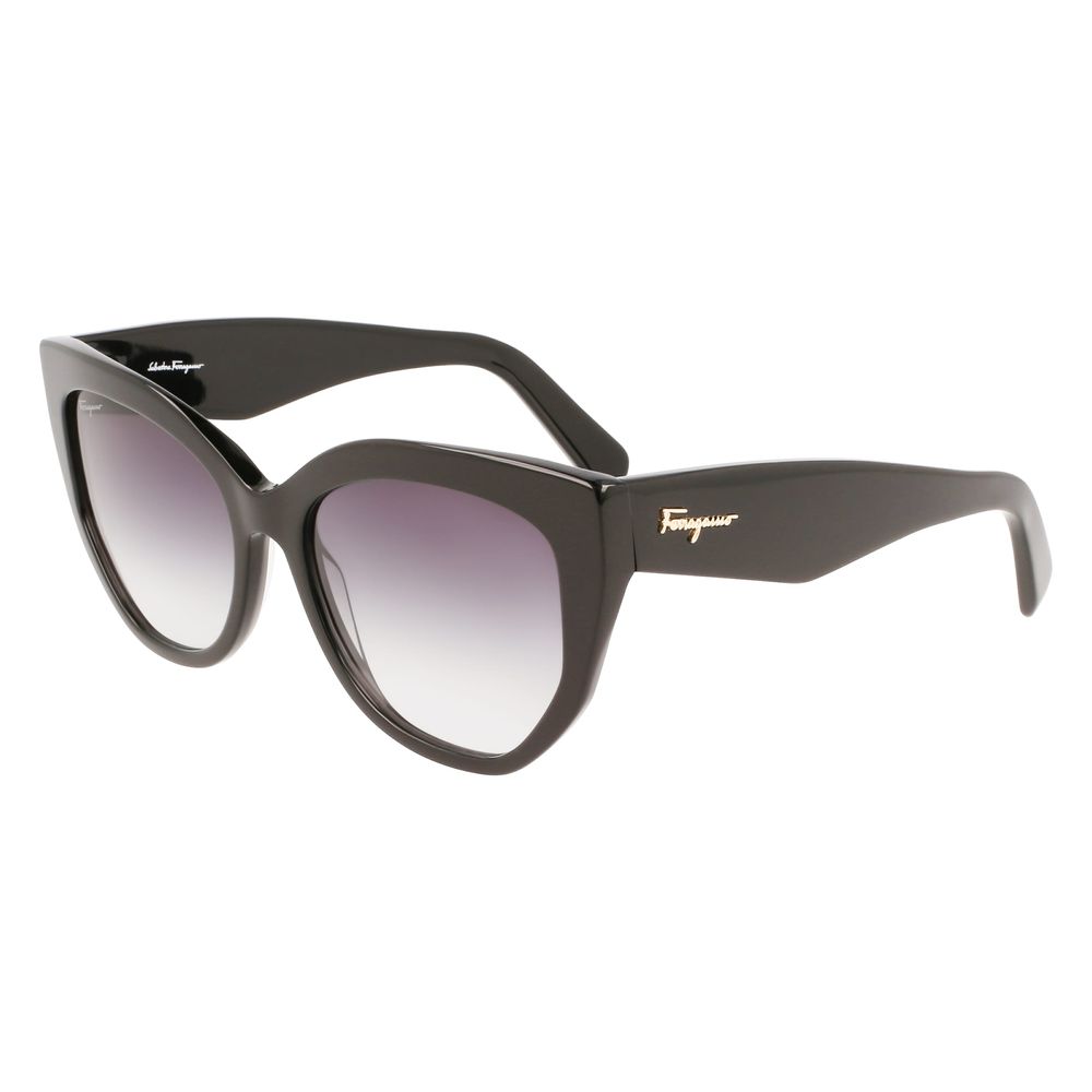 

Черные солнцезащитные очки из телячьей кожи Ferragamo