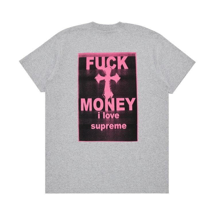 Футболка Supreme Fuck Money Tee, цвет Heather Grey — фото 2