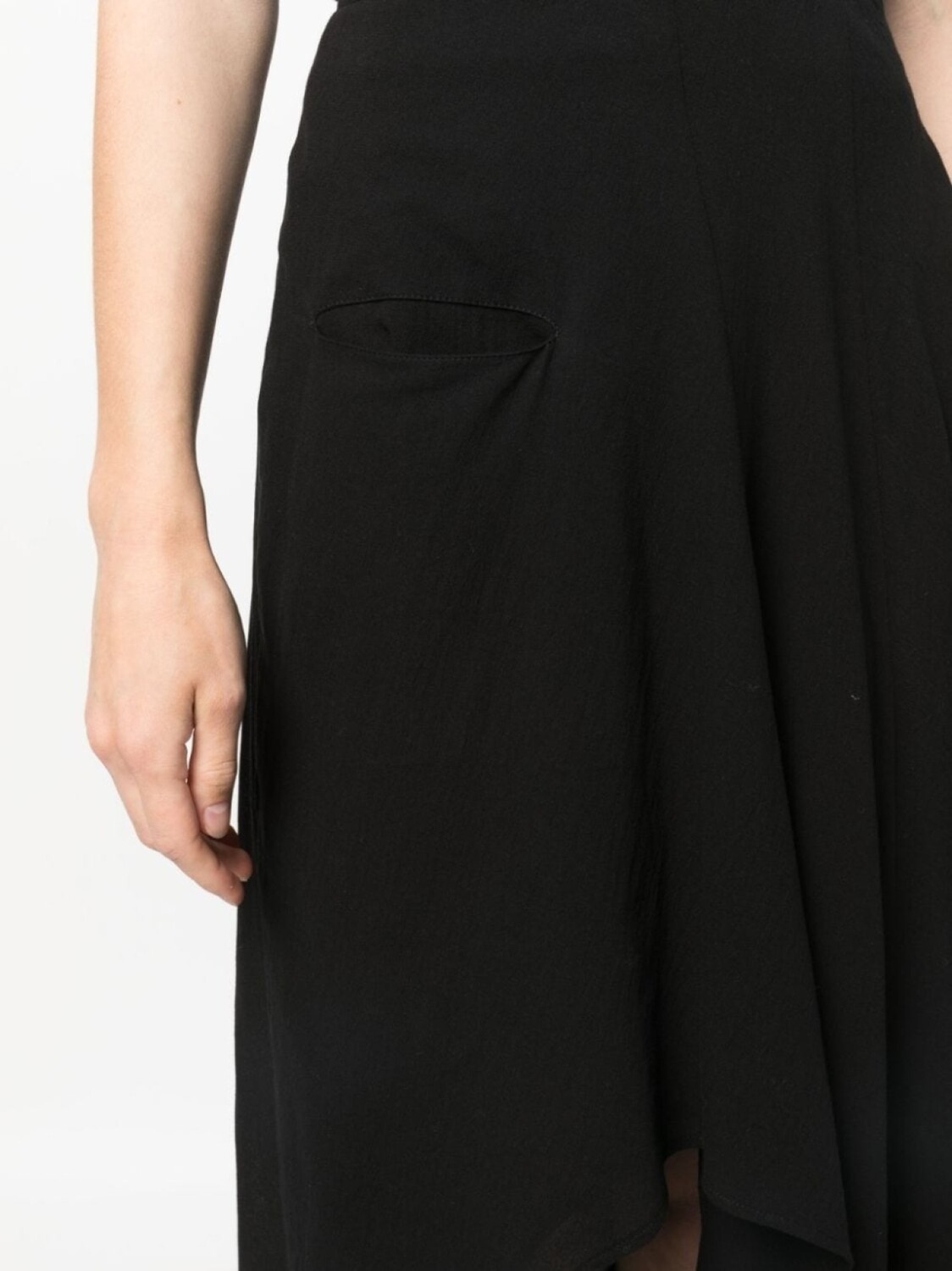Yohji Yamamoto юбка миди асимметричного кроя, черный — фото 4