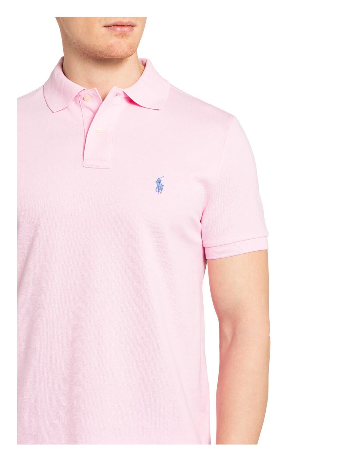 Рубашка-Поло из пике на заказ узкого кроя Polo Ralph Lauren, розовый — фото 4