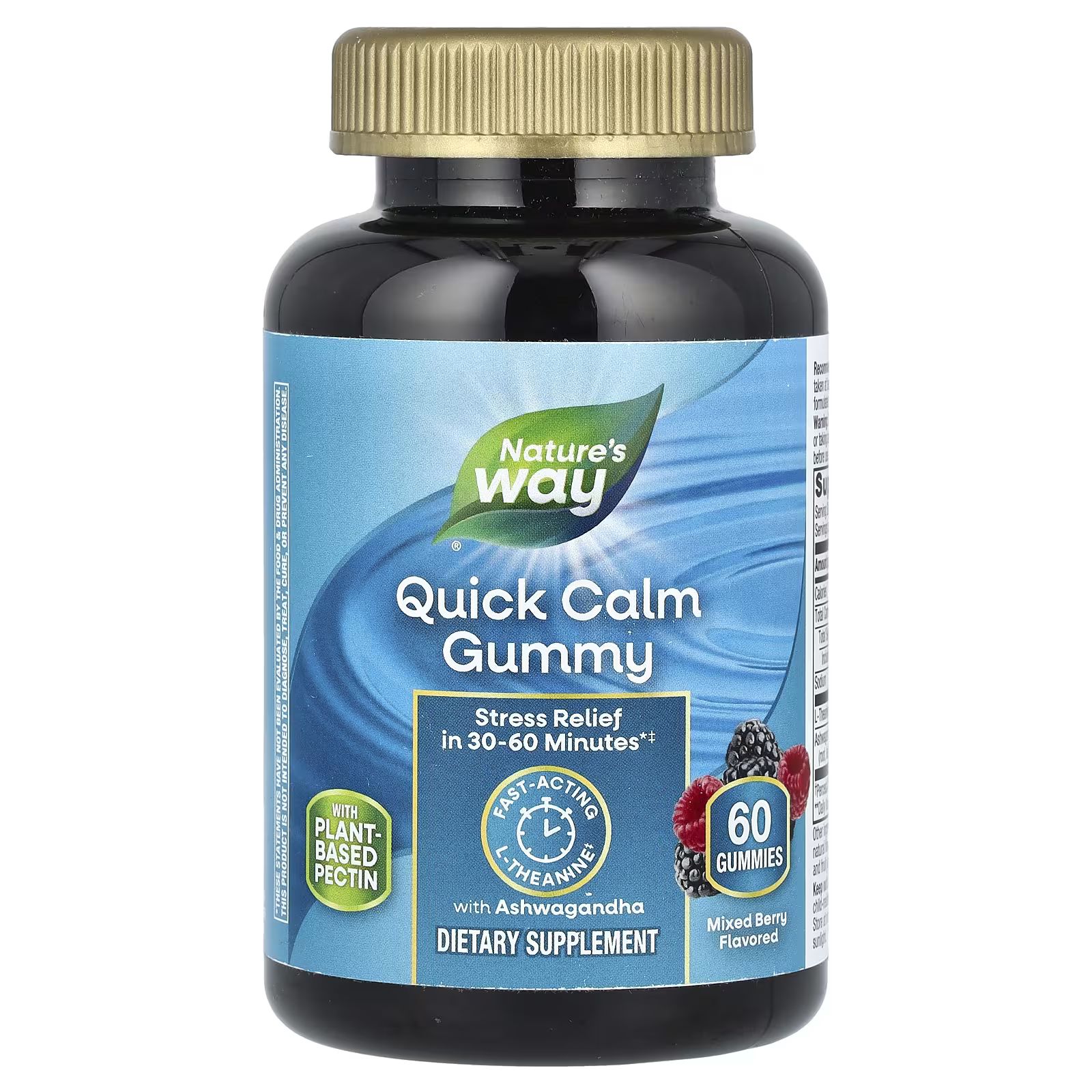 

Quick Calm Gummy, ягодная смесь, 60 жевательных конфет Nature'S Way