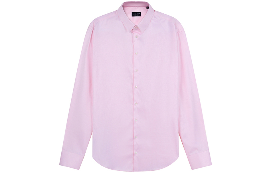 

Длинный рукав Хлопковая Рубашка GIORGIO ARMANI, Светло-сиреневый