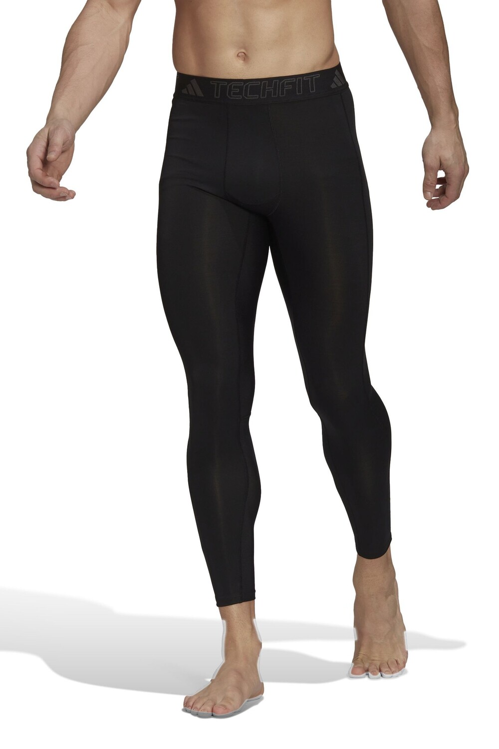 Удлиненные тренировочные тайтсы Techfit Base adidas, черный