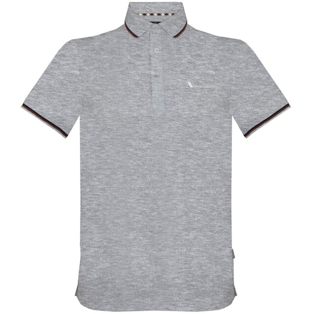 

Серая рубашка-поло с логотипом бренда Aquascutum, серый