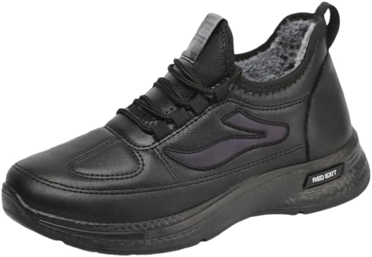 

Мужские зимние ботинки HCHCTRY на шнуровке, утепленные, с мягкой подошвой с протектором, повседневные/для улицы/городские короткие ботинки для льда и снега, черный