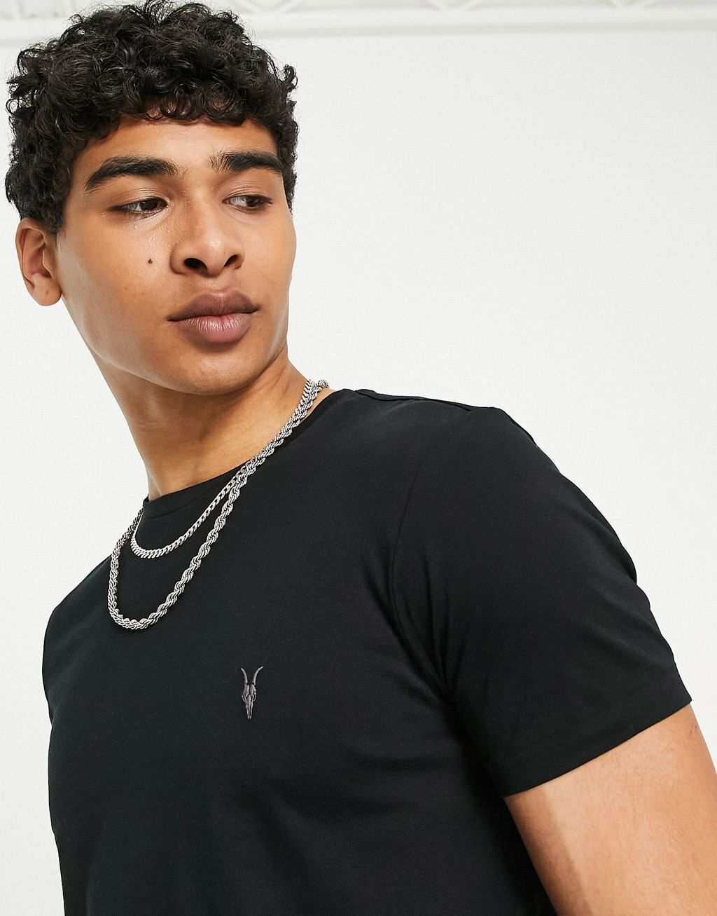 

Черная футболка AllSaints Tonic Crew, Черный, Черная футболка AllSaints Tonic Crew