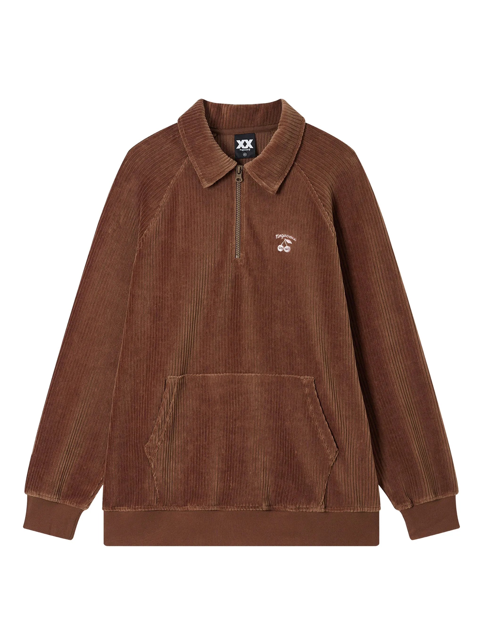 

Вельветовый топ на молнии Fingercroxx, коричневый