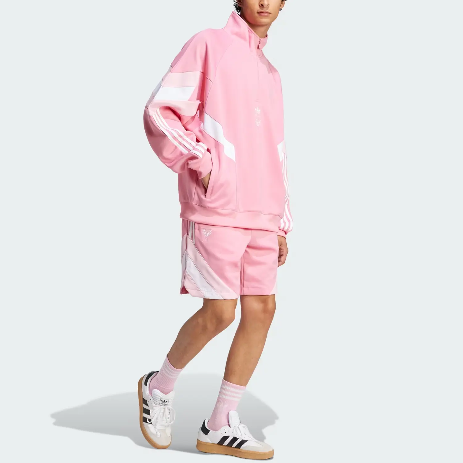 Полузип худи Inter Miami Cf Originals Adidas Originals, розовый — фото 4