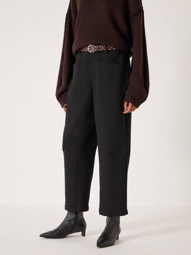 

Брюки с расклешенным силуэтом Barrel Leg HUSH, Black