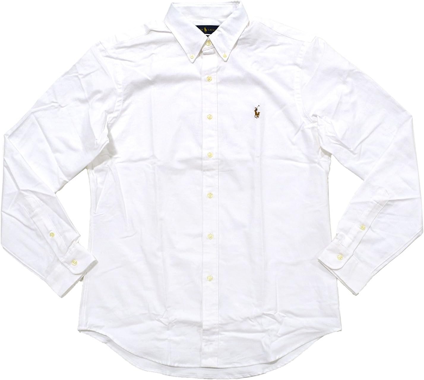 

POLO RALPH LAUREN Мужская длинная рубашка Oxford Slim Fit на пуговицах, Polo White