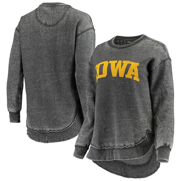 

Женский черный свитшот Iowa Hawkeyes с эффектом поношенности Pressbox