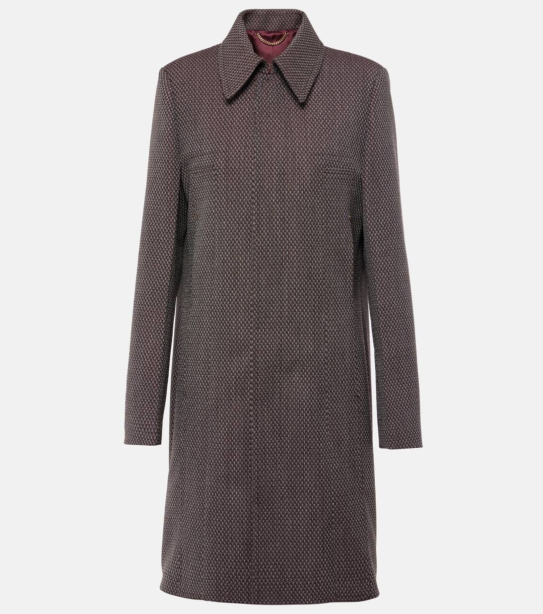 

Пальто из натуральной шерсти, сшитое на заказ Victoria Beckham, цвет deep mahogany