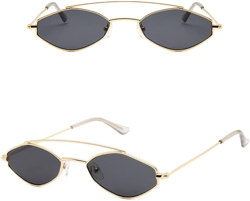 

Женские ретро-солнцезащитные очки овальной формы, женские круглые солнцезащитные очки с маленькими металлическими линзами, винтажные солнцезащитные очки с миниатюрными зеркальными линзами, розовые линзы HPIRME, 1