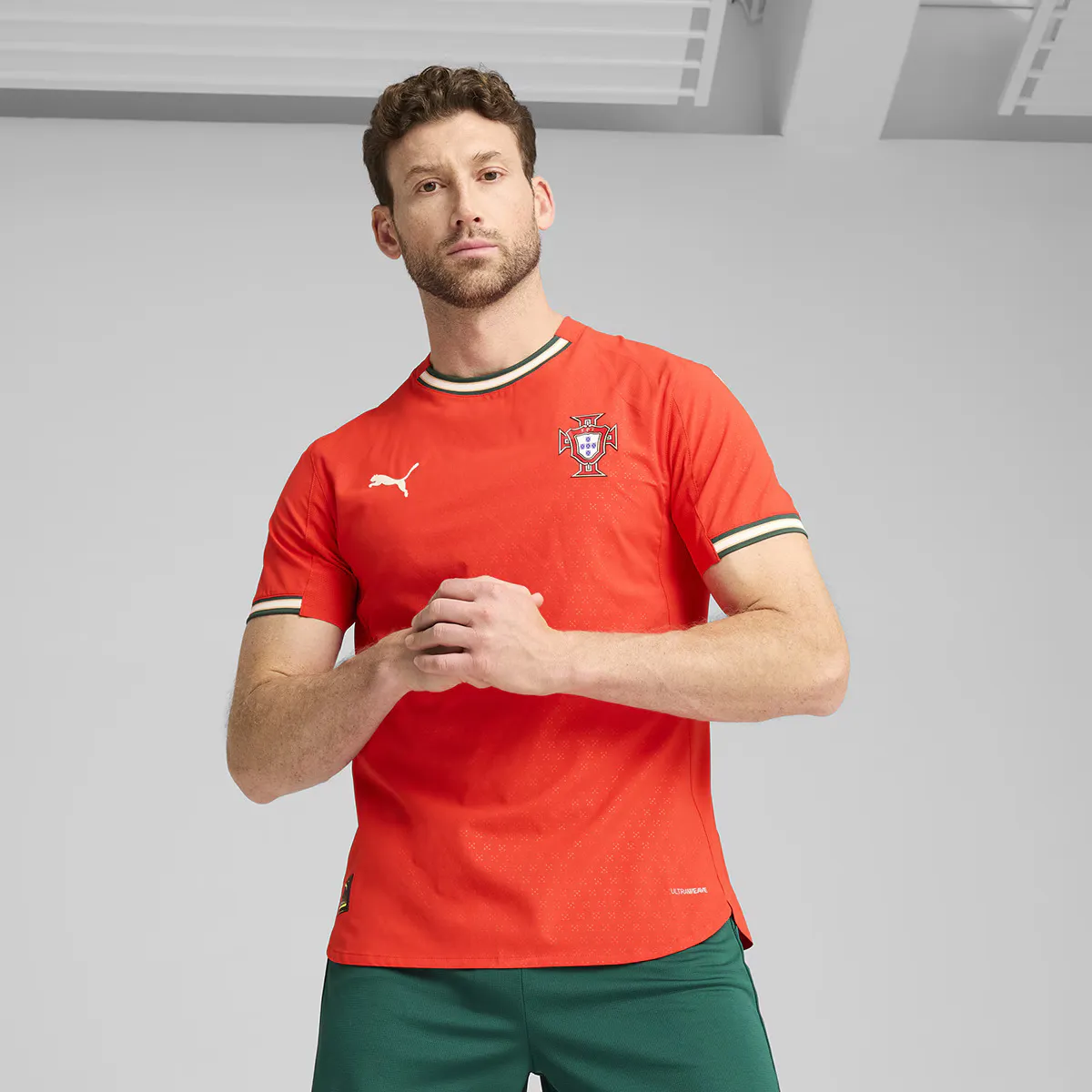

Мужская 1-я экипировка Португалия FPF Puma футболка, красный